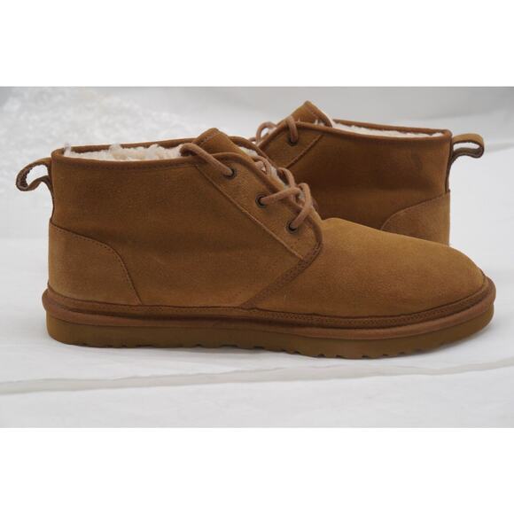 UGG Neumel Men's Chukka Boots Size 15 Chestnut Suede Sheepskin Lined - Picture 9 of 11